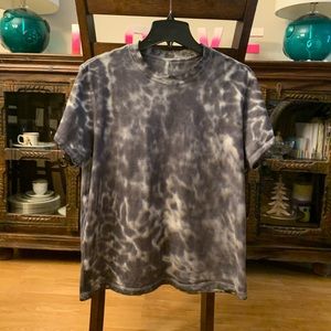 Lululemon All Yours Short Sleeve T Shirt; Marmoleado Tie Dye Graphite Grey